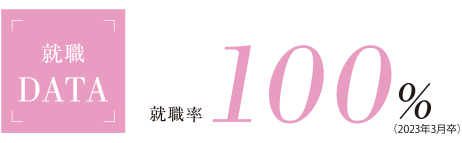 就職率100%(2023年3月卒)
